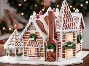 Delaware Red Granite Winter Titar Gingerbread Home in Hawaii