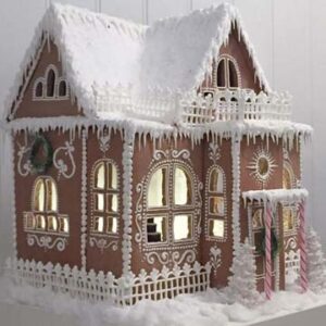Georgia Marietta Glass Window Iced Covered Gingerbread Shack in Hawaii