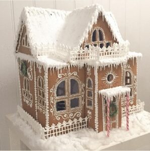 Los Angeles California Frosted Custom Gingerbread Winter Cottage in Kansas