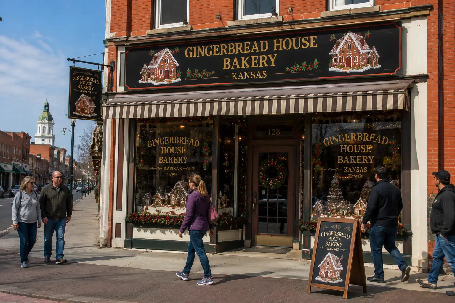 Custom Christmas gingerbread house bakery in Kansas
