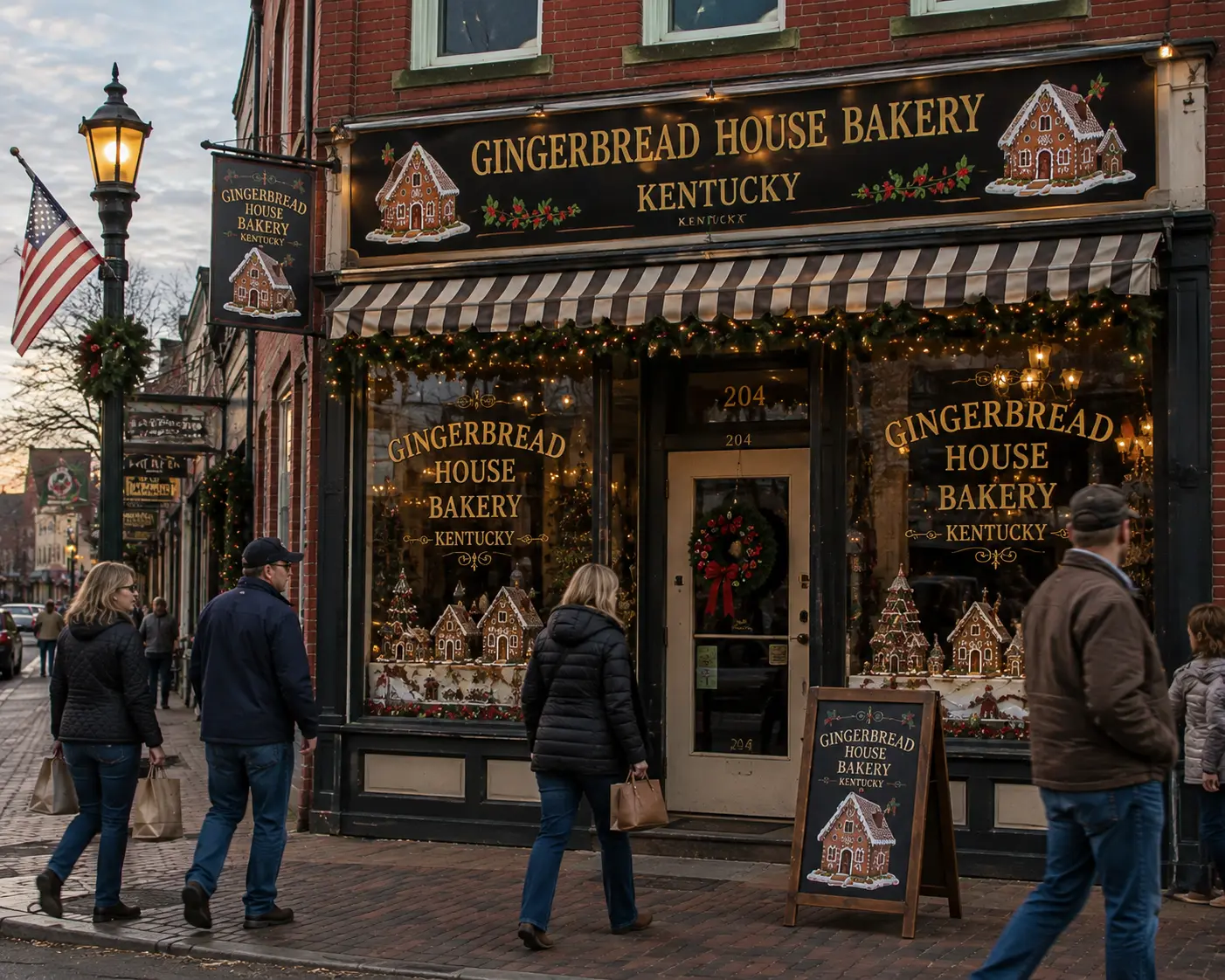 Custom Christmas gingerbread house bakery in Kentucky