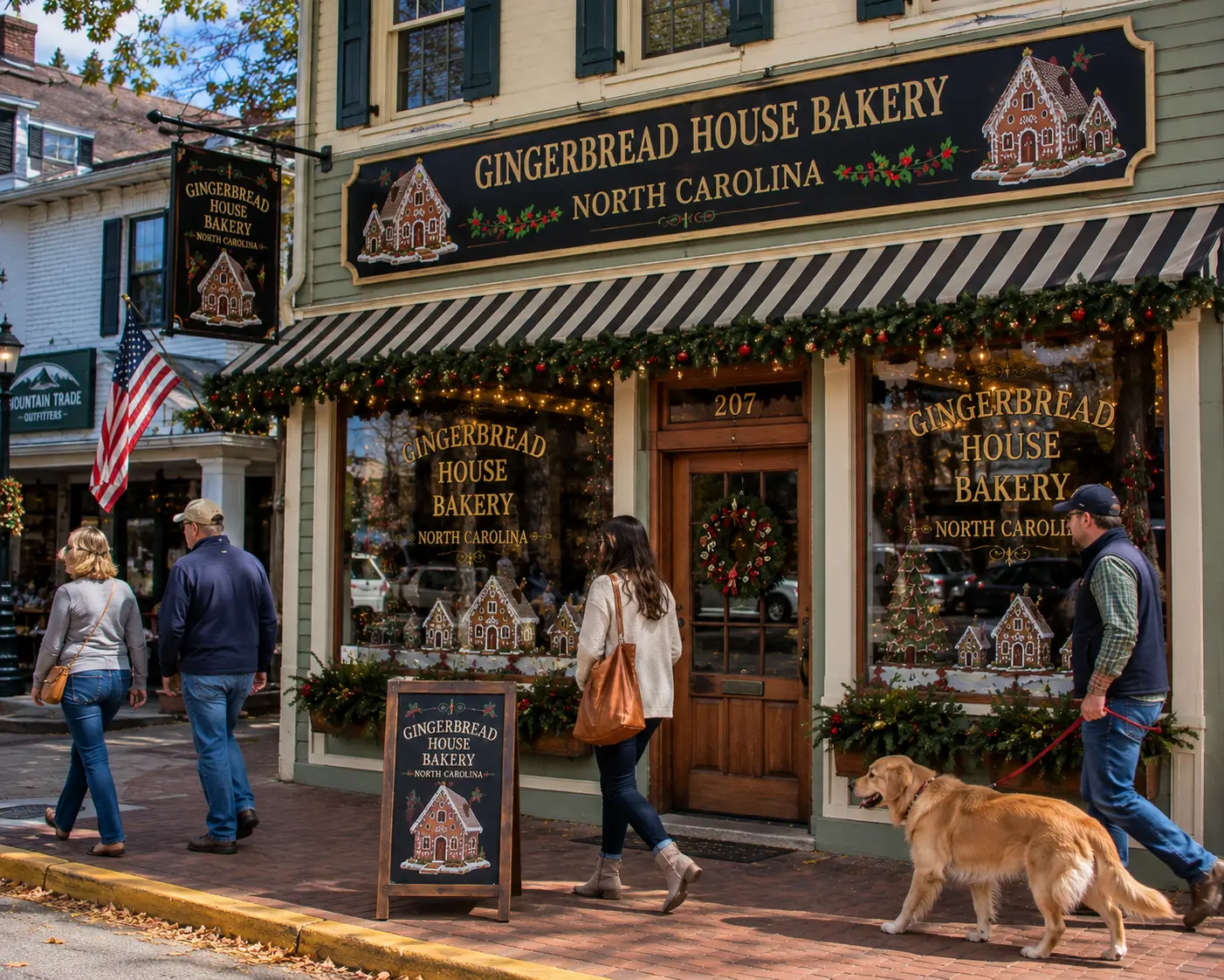 Custom Christmas gingerbread house bakery in North Carolina