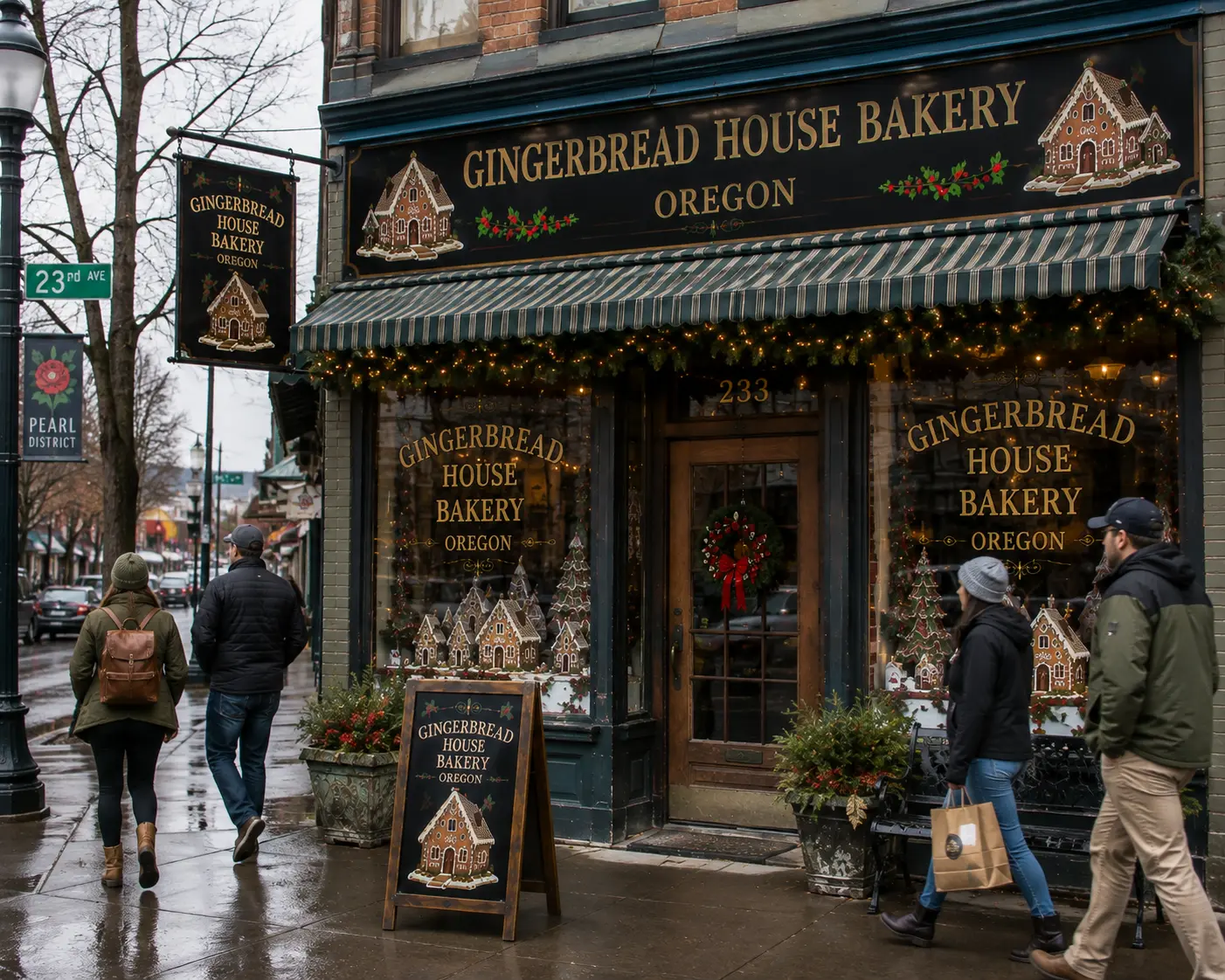 Custom Christmas gingerbread house bakery in Oregon