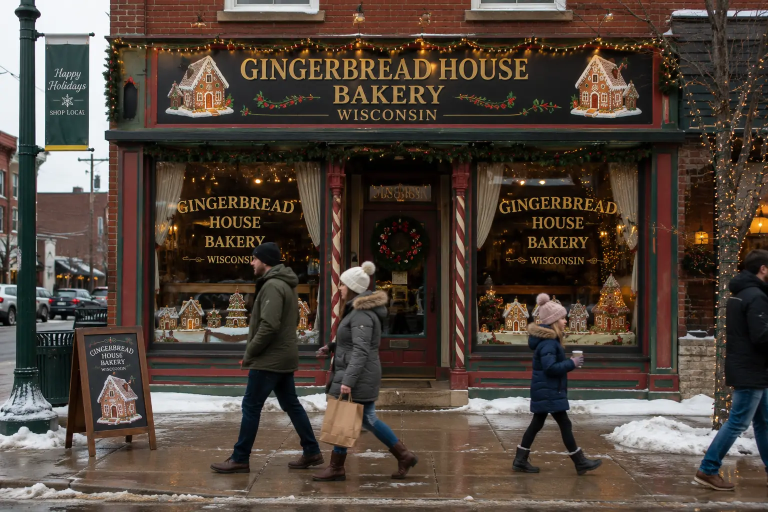 Custom Christmas gingerbread house bakery in Wisconsin